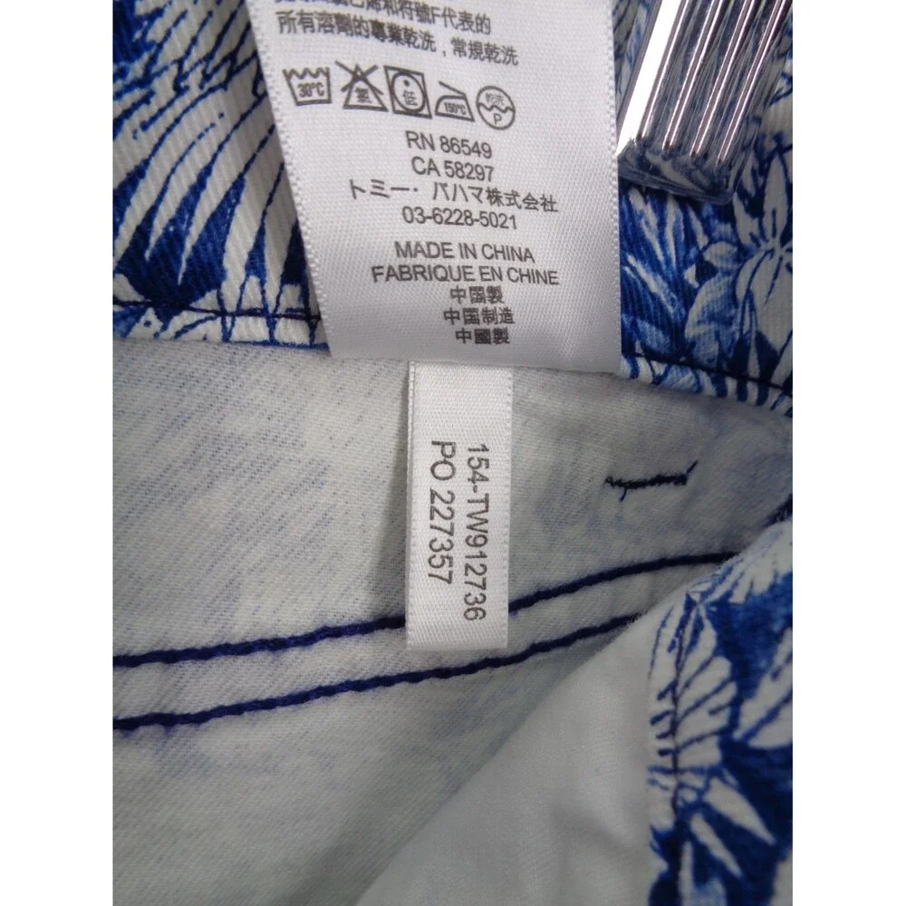Tommy Bahama Wall of Palms Denim Jean Skirt Size 2 Floral Coastal Tropical